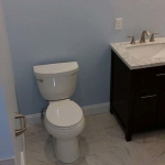 Ann Arbor Michigan grey marble bathroom and bathtub tiles 2