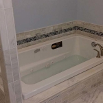 Ann Arbor Michigan grey marble bathroom and bathtub tiles 3