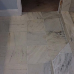 Ann Arbor Michigan grey marble bathroom and bathtub tiles 4