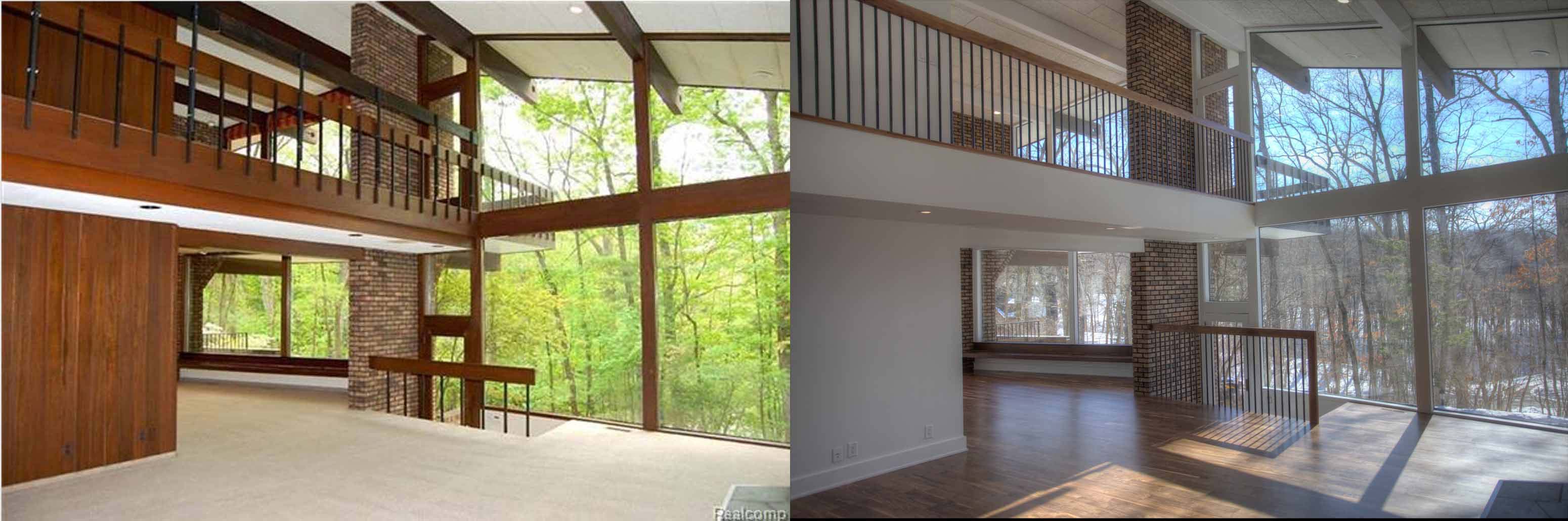 Ann Arbor hardwood floor refinishing Michigan before and after