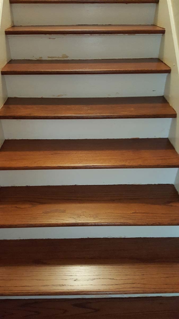 Michigan hardwood floor, wooden steps, Ann Arbor