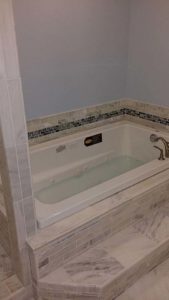 Ann Arbor Michigan Grey Marble Bathroom and Bathtub Tiles