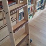 Ann Arbor Hardwood Floor Custom Carpentry Works Michigan Wall Library Wooden Ladder