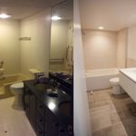 Ann Arbor Hardwood Floor Refinishing Michigan Before and After Project Bathroom Flooring
