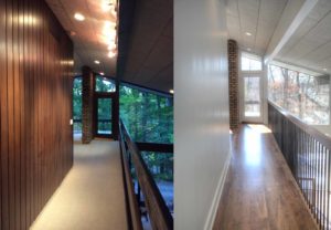 Ann Arbor Hardwood Floor Refinishing Michigan Before and After Project Corridor Flooring