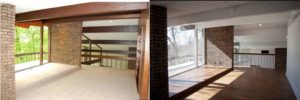 Ann Arbor Hardwood Floor Refinishing Michigan Before and After Project Living Room Flooring