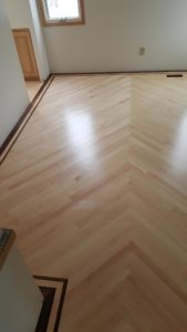 Ann Arbor Hardwood Floors Herringbone and Border Install