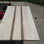 Ann Arbor Hardwood Floors Maple Table with Walnut Inlays