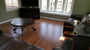 Ann Arbor Hardwood Floors Stained Red Oak with Walnut Border